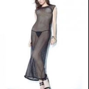 Katty transparent mesh maxi dress